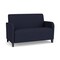 Lesro Siena Lounge Reception Loveseat, Black, OH Navy Upholstery SN1501 - alternate 1